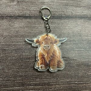 Highland Cow Keychain